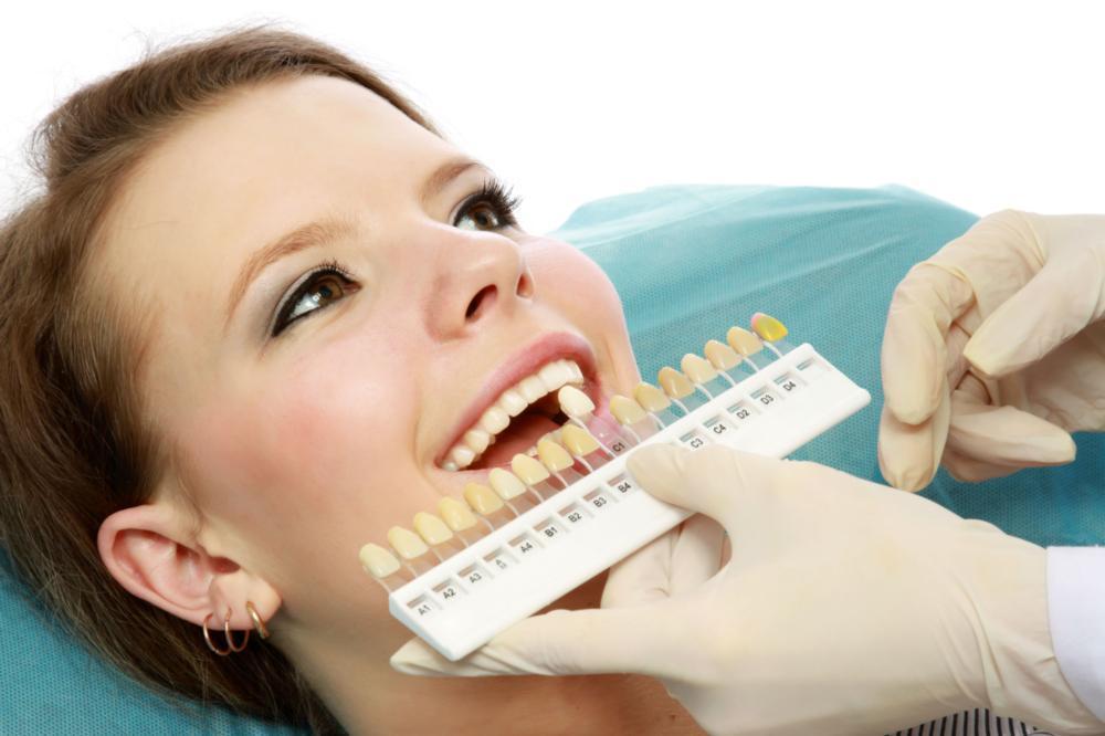 Woman getting teeth whitened in Barrie