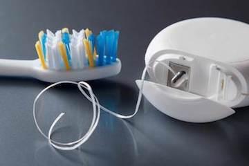 toothbrush and floss 