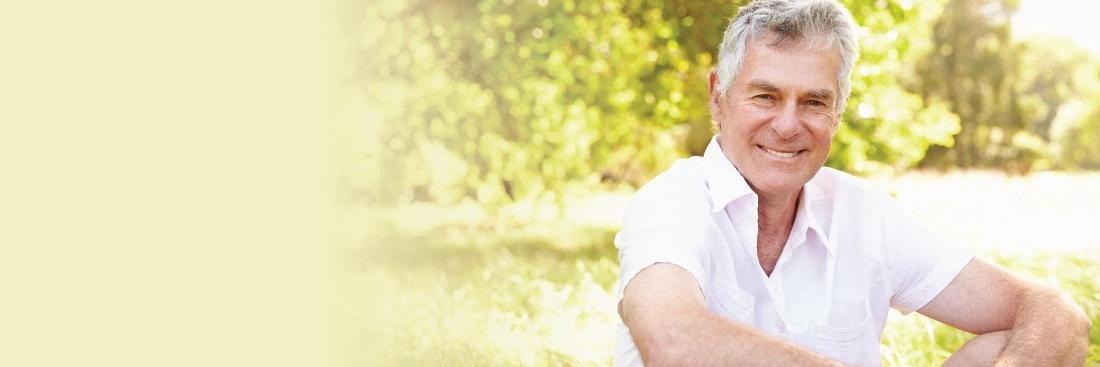 Older man smiling in barrie on